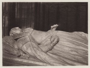 Erzsébet királynő sírja a Westminster Abbeyben (litho) alkotó: European School