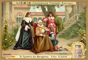 Jelenet a Cyrano de Bergeracból (chromolitho) alkotó: European School