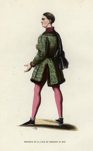 Philippe Le Bon udvarának ura (színes metszet) alkotó: European School