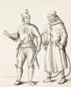 Tizenhatodik századi gályarab katona gályarabszolgával, 1880 körül alkotó: European School