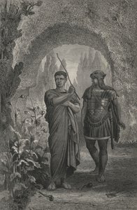Tarquin, a kiváló és Sextus követe (metszet) alkotó: European School