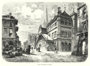 A Rathhaus, Bern (metszet) alkotó: European School