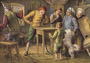 A három testvér (színes litográfia) alkotó: European School