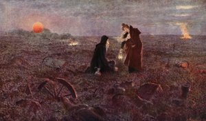 Turcskov özvegye a borogyinói csatatéren (színes litográfia) alkotó: European School