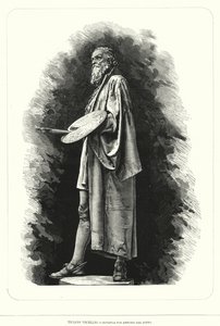 Tizian, olasz reneszánsz művész, Antonio dal Zotto szobra (litho) alkotó: European School