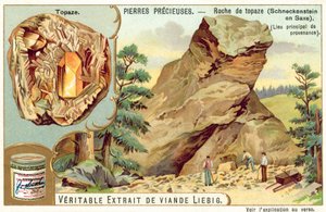 Topáz szikla a Spiral Stone-nál, Szászország (chromolitho) alkotó: European School
