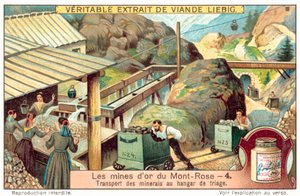 Érc szállítása a válogatóházba (chromolitho) alkotó: European School