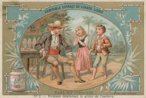 Virginie könyörög a rabszolgáért (chromolitho) alkotó: European School