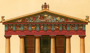 Athéné templomának nyugati homlokzata, Aegina alkotó: European School