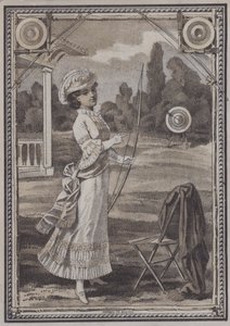 íjász nő (litho) alkotó: European School