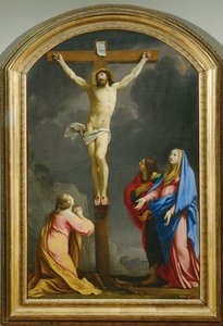 Krisztus a kereszten, a Magdolna, a Szűzanya és Szent János között - Keresztrefeszítés ... alkotó: Eustache (studio of) Le Sueur