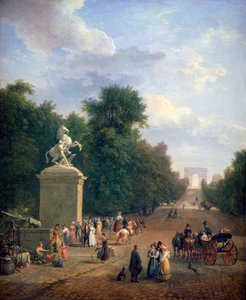 A Champs-Élysées bejárata, c1804-1836 alkotó: Eustache Francois Duval