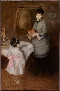 Délutáni tea, 1874 körül (olaj, vászon) alkotó: Eva Gonzalès