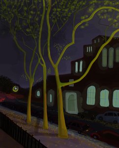 11th Street At Night, 2016 (kézzel rajzolva egy iPad-en egy Apple ceruzával)