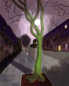 11th Street At Night, Brooklyn (digitális művészet)