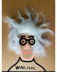 Andy Warhol (kollázs rajz) alkotó: Evan Sklar