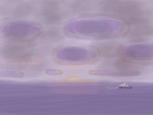 Atlanti-óceán, 2015 (kézzel rajzolva egy iPad-en egy Apple ceruzával) alkotó: Evan Sklar