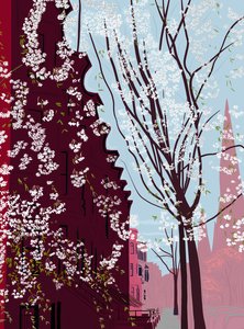 Garfield Place, Spring, Brooklyn, 2020-24 körül (digitális művészet) alkotó: Evan Sklar