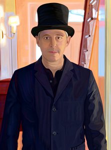 Önarckép a lovas gyűlöletben (digitális művészet) alkotó: Evan Sklar