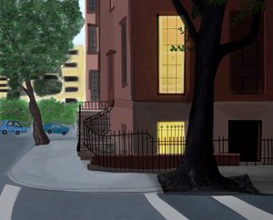 Willow and Middagh Street, 2016 (kézzel rajzolt egy iPad-en egy Apple ceruzával)