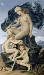 Alvás és halál, az éjszaka gyermekei, 1883 alkotó: Evelyn De Morgan