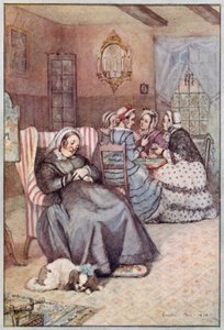 Illusztráció Cranfordhoz, Mrs. Gaskell (színes litó) alkotó: Evelyn Paul