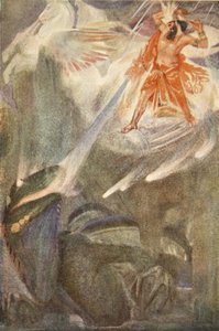 „Hatalmas volt ránézni”, illusztráció Lewis Spence „Babilónia és Asszíria mítoszai és legendái” című könyvéből alkotó: Evelyn Paul
