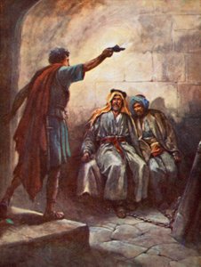 Pál és Silas a börtönben (színes litó)