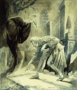 Az eljövendő karácsony szelleme: Ebeneezer Scrooge alkotó: Everett Shinn