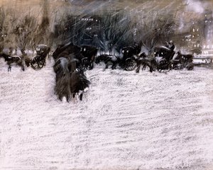 A park télen alkotó: Everett Shinn