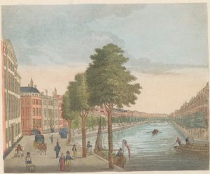 Kilátás a Herengrachtra, kb. 1810-1813 Vue du Heere-Gracht, prize du Spiegel-Straat, jusqu