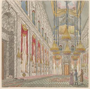 A Dam téri királyi palota belseje, kb. 1810-1813 Vue de l