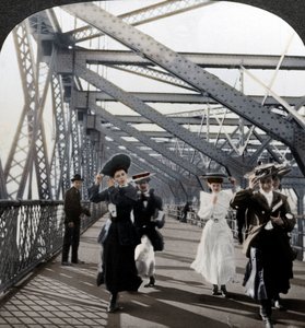 A sétány, Williamsburg Bridge, New York, USA, 1900-as évek