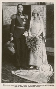 Gustaf Adolf svéd koronaherceg és Lady Louise Mountbatten esküvője, 1923 alkotó: F.A Swaine