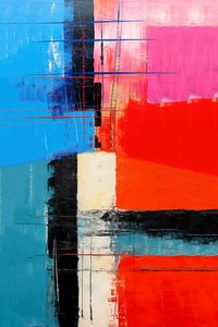 Abstract painting for bedroom on vertical canvas, wall Art prints