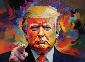 Eladó Donald Trump portréfestmény, falfestmény és keretes művészet
