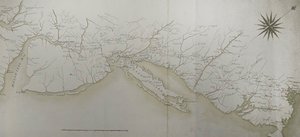 Általános térkép a hadsereg táborairól és felvonulásáról Amerikában Rochambeau parancsára, jobb oldali részlet, 