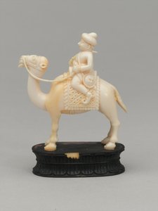 Fekete lovag, sakkfigura, India, 1820 körül alkotó: F. Ernest Jackson