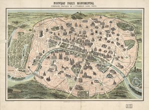 Kiválasztott épületek képi megjelenítéssel. Madártávlat. LC-másolat ruhára szerelve. Raszteres képként is elérhető a Library of Congress webhelyén alkotó: F.; Garnier Frères; Dufrénoy Dufour