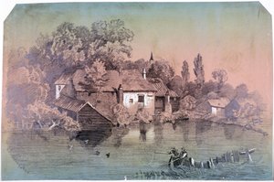 Hampstead Heath, Hampstead, London, 1850 alkotó: F Hodges