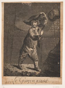 "A fiú játszik" alkotó: F. Schüerer
