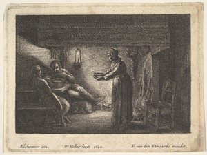 A szatír és a paraszt, 1644. alkotó: F van den Wyngarde