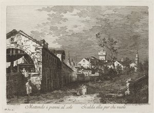 A ruhák felrakása... alkotó: Fabio Berardi after Canaletto
