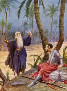 La Gerusalemme Liberata by Torquato Tasso: X. ének, 9. strófa (színes litográfia) alkotó: Fabio Fabbi