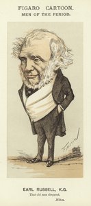 Earl Russell karikatúrája alkotó: Faustin