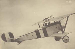 [Egy repülő Nieuport 17 (repülőgép) profilja] alkotó: Fedele Azari