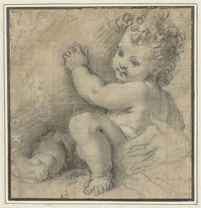 Krisztus gyermek Mária kezével alkotó: Federico Barocci