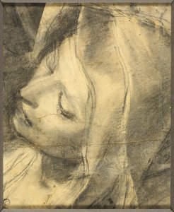 Az ájult szűz feje: Oszlopalap (verso) alkotó: Federico Barocci
