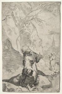Szent Ferenc a Stigmatákat fogadja alkotó: Federico Barocci