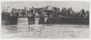 Egy festmény felső része, amely az egyiptomi szűz áldozatot ábrázolja a Nílusnak [The Upper Part of a Painting Represent the Egyptian Sacrifice of a Virgin to the Nile] alkotó: Federico Faruffini